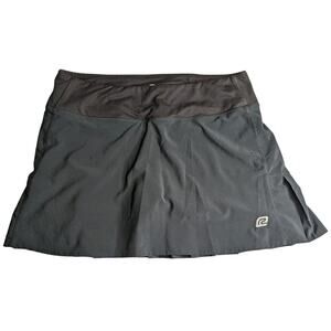 Roadrunner Womens Black Box Pleat Hem Skort Pickleball Golf Tennis Skirt Run Med